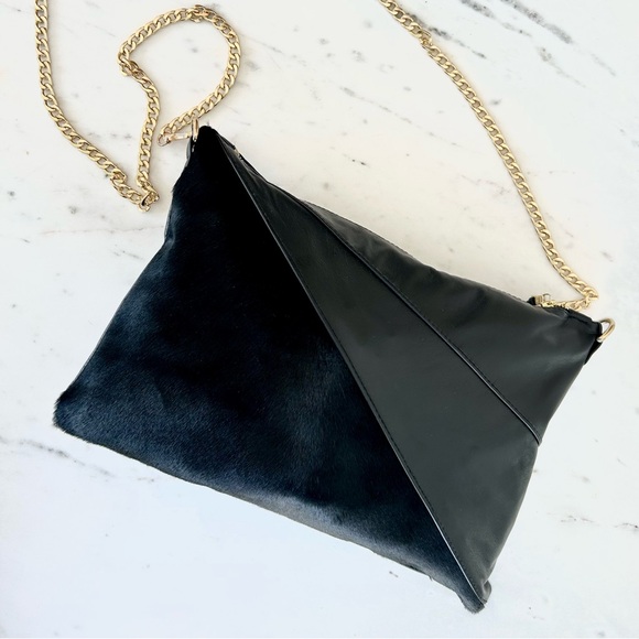 GENUINE Italian Calf Hair & Leather handbag